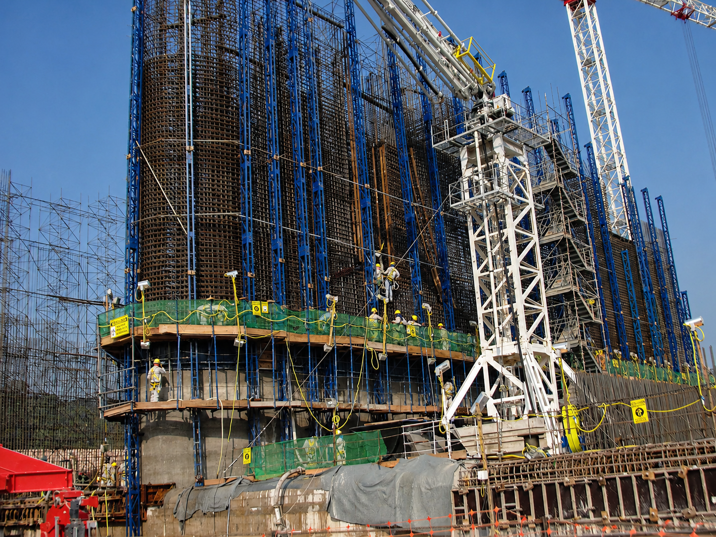 Spillway pier placement