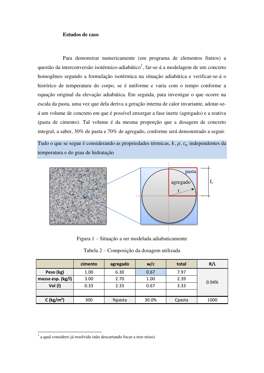 Paste and aggregate geometry